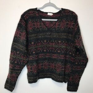 Vintage Mohair Blend ALPS Women’s Sweater V-neck